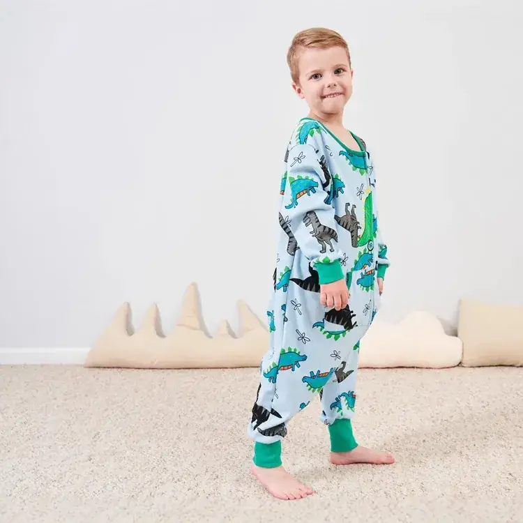 Kids Cotton Dino Pajamas Set for Girls