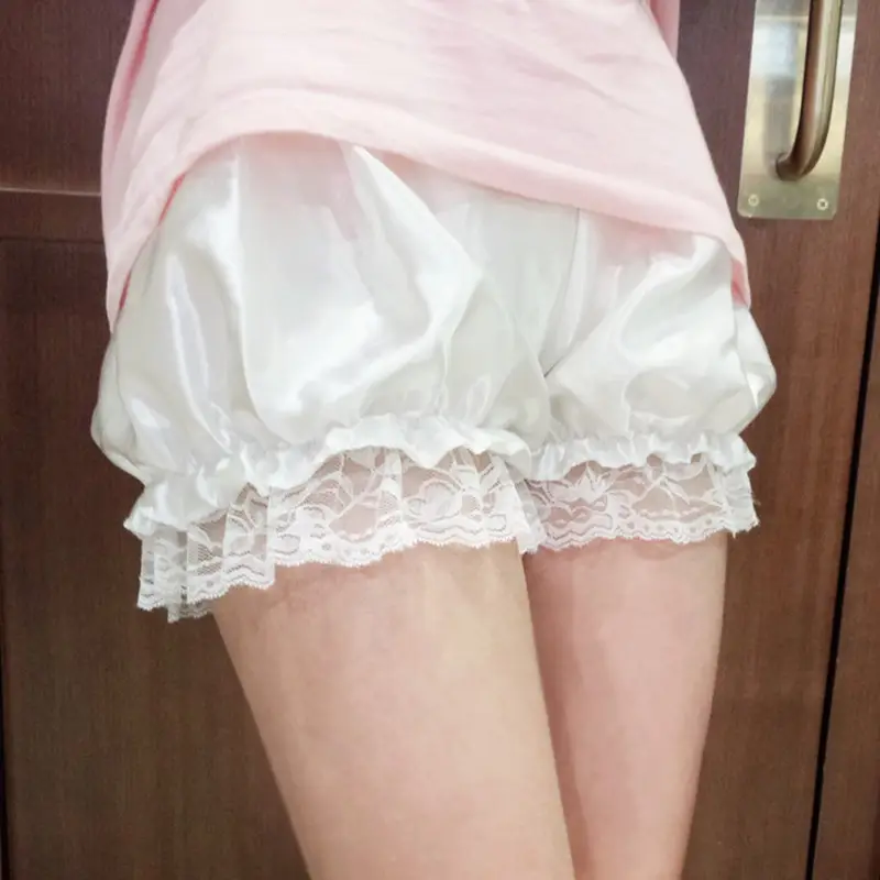 Lace Short Shorts Women Pink White Summer Wear - Image 7