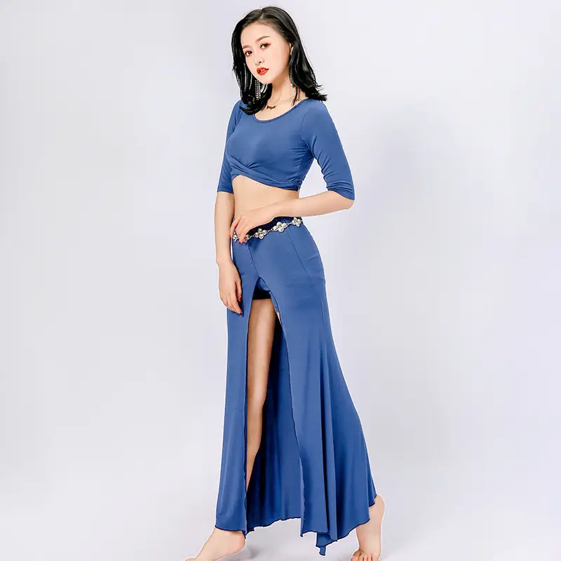 Red Honghua Belly Dance Suit Plus Size Autumn Winter Practice Clothes - Image 9