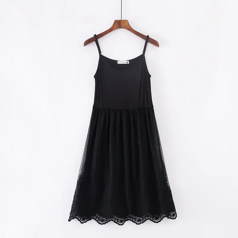 Spring Lace Dress Grey White Black High Waist Skirt - Image 3