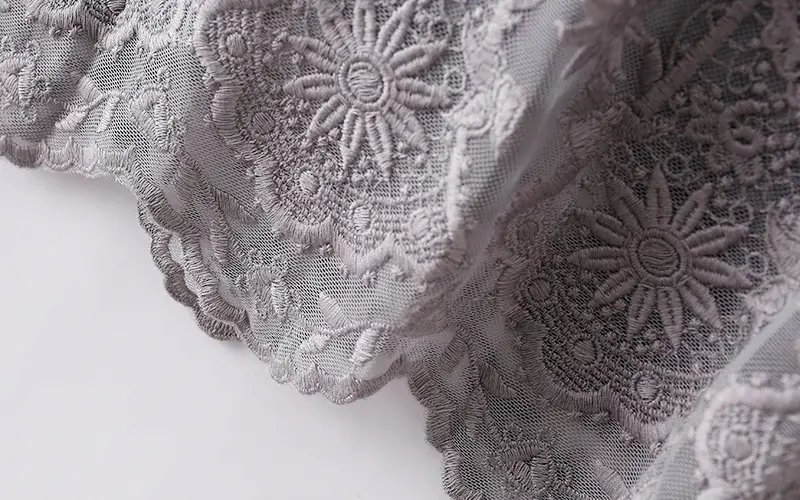 Spring Lace Dress Grey White Black High Waist Skirt - Image 5