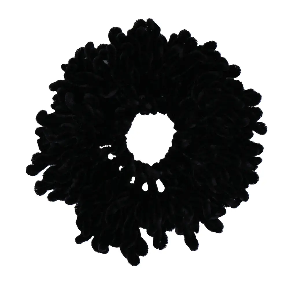 Hand-Woven Navy Velvet Hair Rope Tie - Image 7