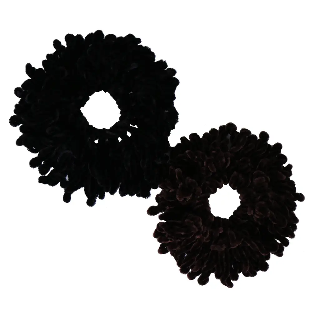 Hand-Woven Navy Velvet Hair Rope Tie - Image 9
