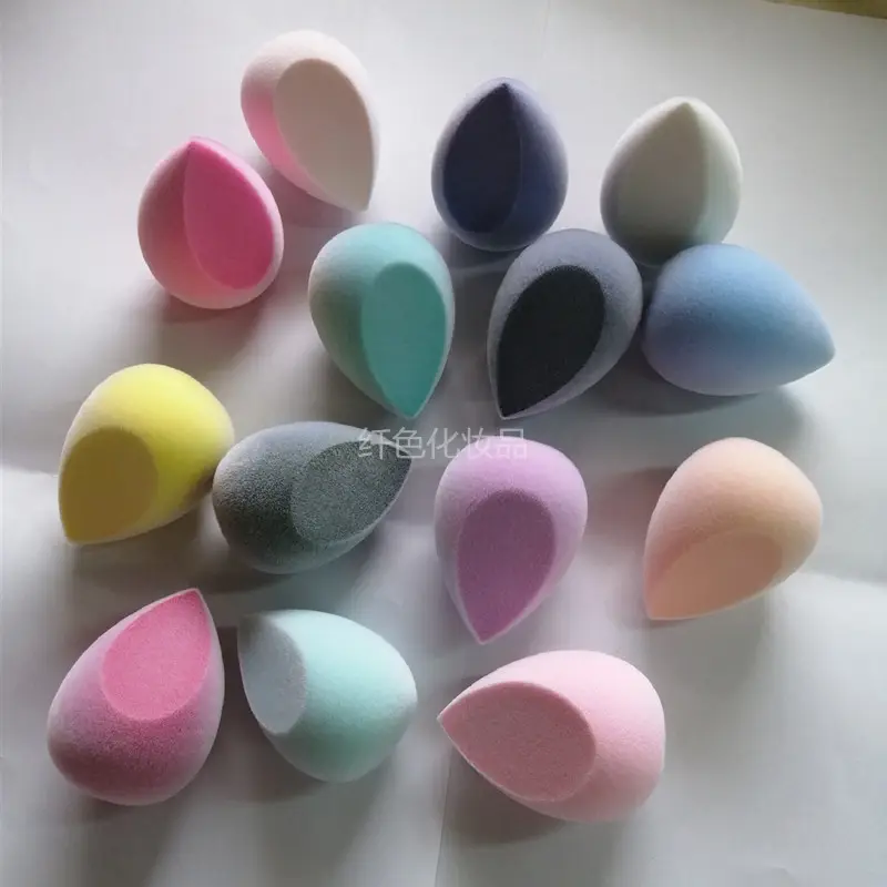 Pink Flocking Beauty Eggs for Makeup Use