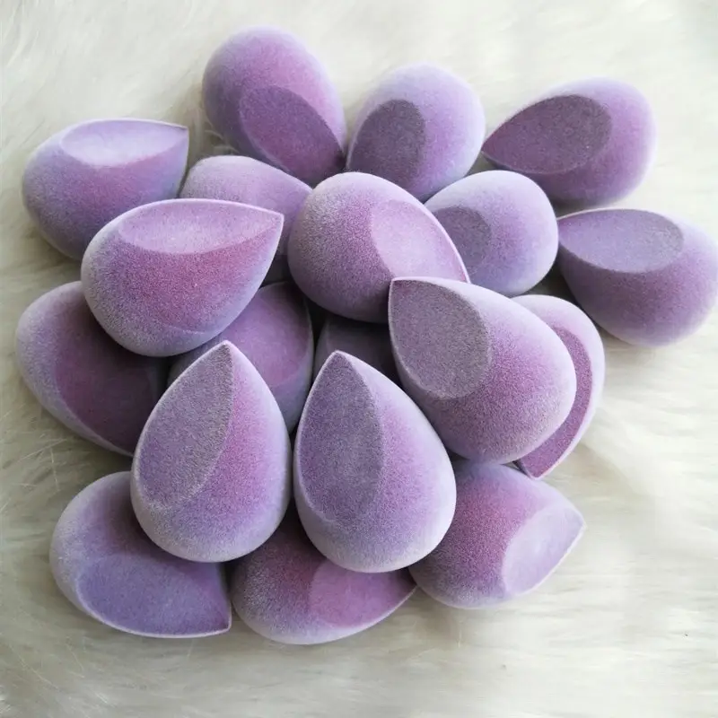 Pink Flocking Beauty Eggs for Makeup Use
