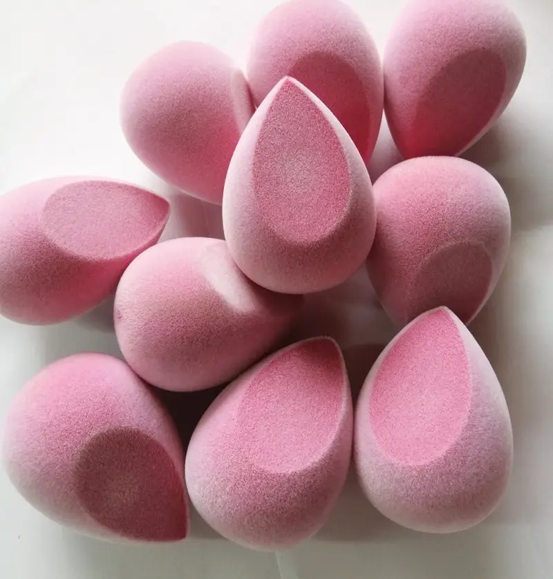 Pink Flocking Beauty Eggs for Makeup Use
