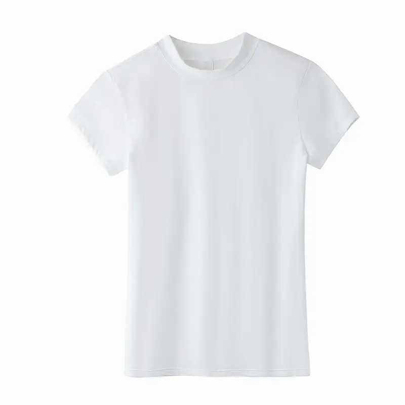 Women Cotton T-Shirt Coral Short Sleeve Summer