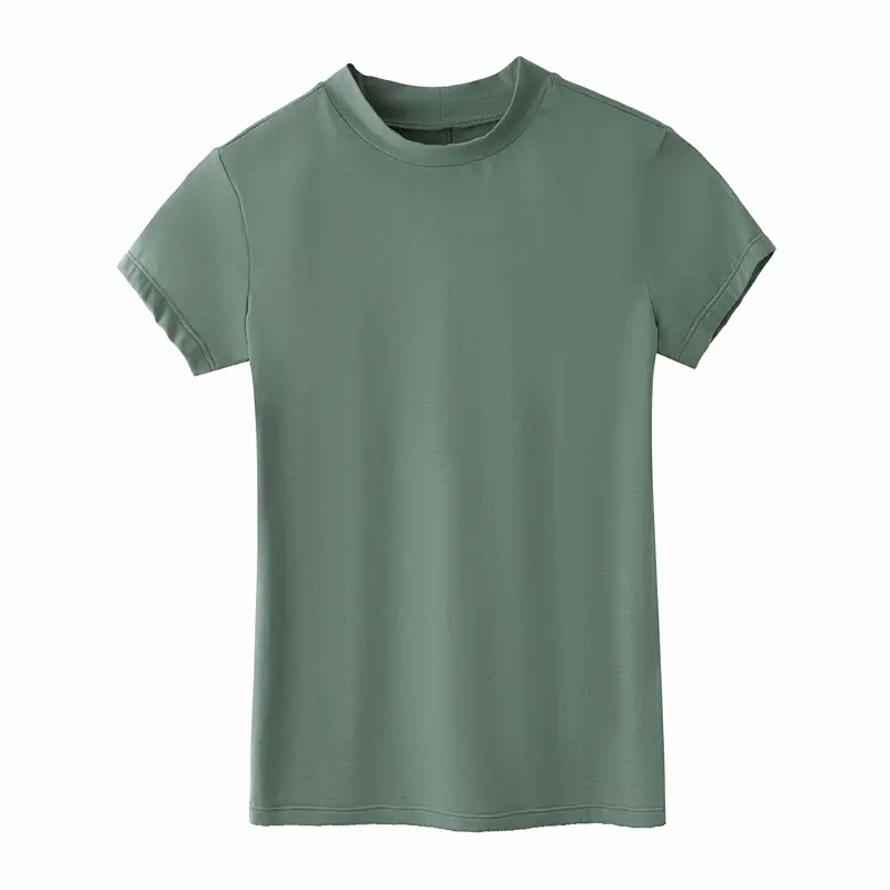 Women Cotton T-Shirt Coral Short Sleeve Summer