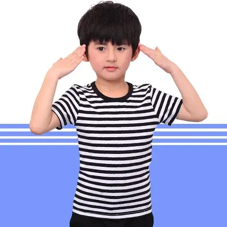 Children Cotton Round Neck T-Shirt Yellow Medium - Image 17
