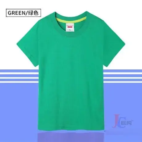 Children Cotton Round Neck T-Shirt Yellow Medium - Image 6