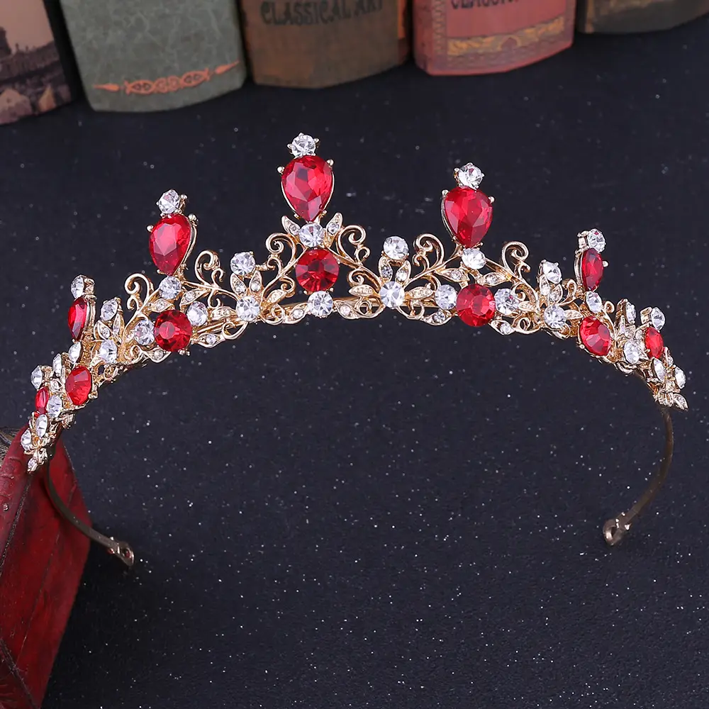 Silver Pointed Rhinestone Bridal Headdress Crown for Wedding Groom - Image 10