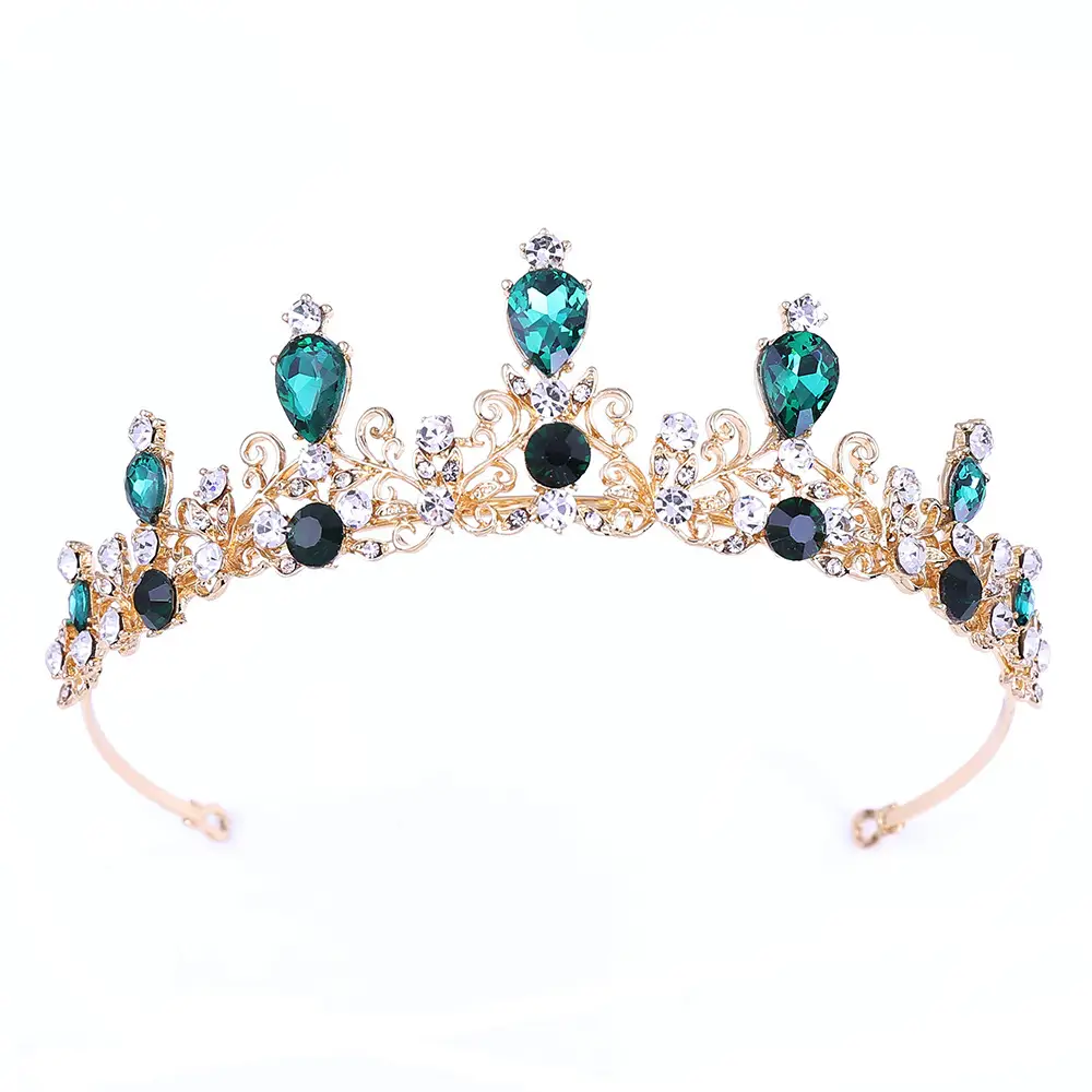 Silver Pointed Rhinestone Bridal Headdress Crown for Wedding Groom - Image 6