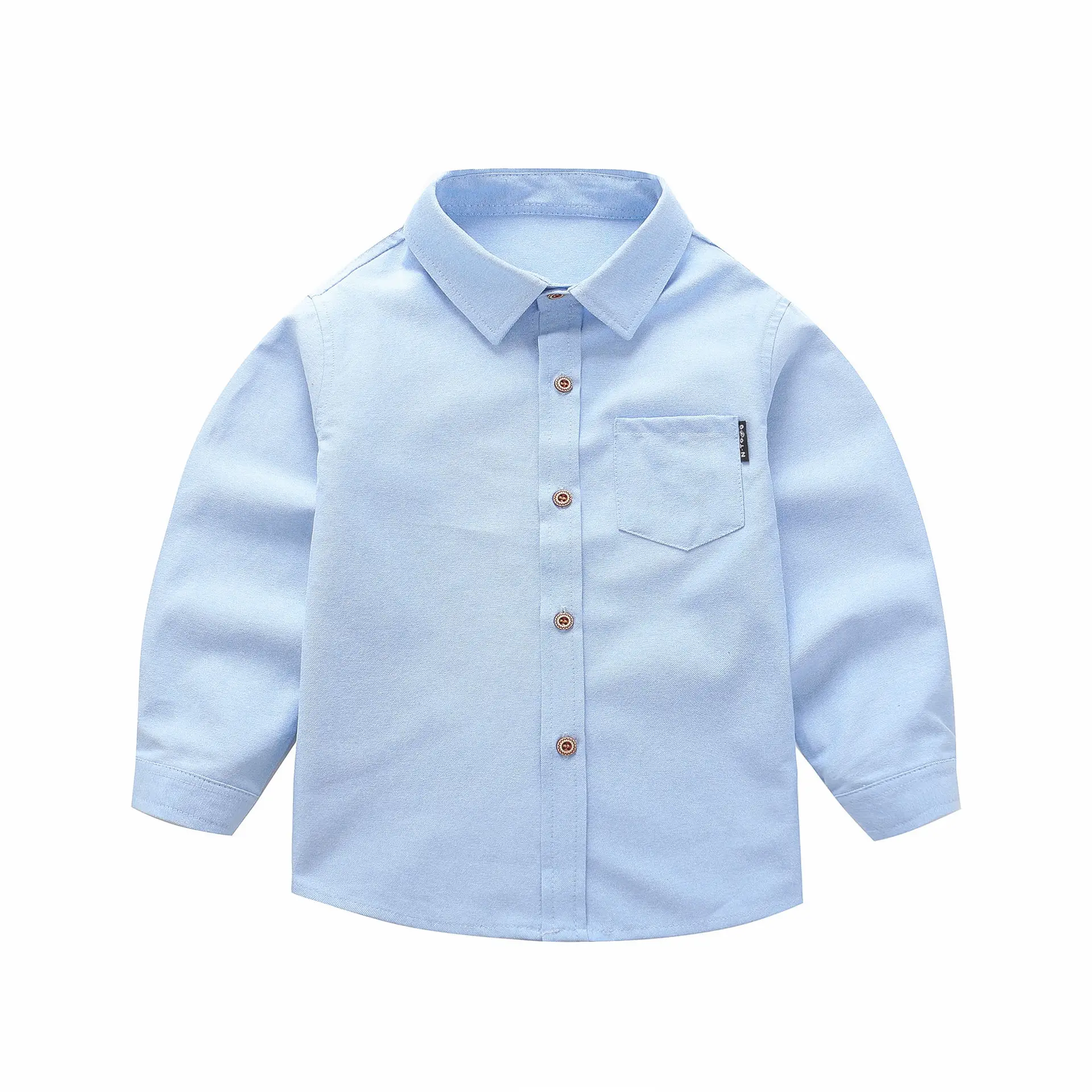 Wood grain buckle-long sleeve [blue]]