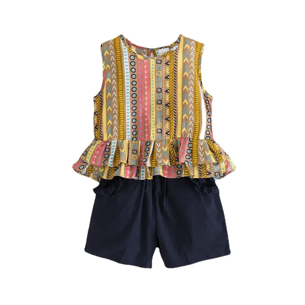 2020 Summer New Kids Sleeveless Top & Shorts Set - Image 7