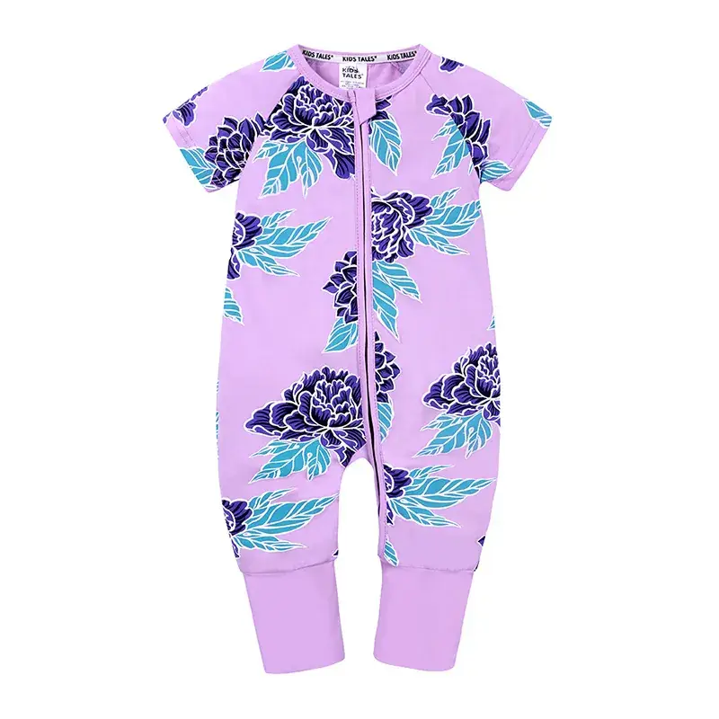 Newborn Pajama Set with Puppy Print Yellow Zipper - Image 24