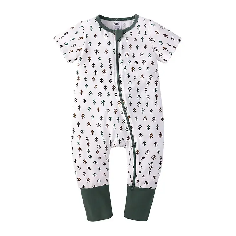 Newborn Pajama Set with Puppy Print Yellow Zipper - Image 26