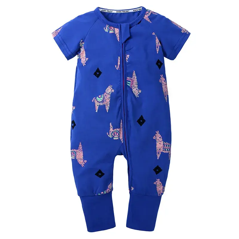 Newborn Pajama Set with Puppy Print Yellow Zipper - Image 3