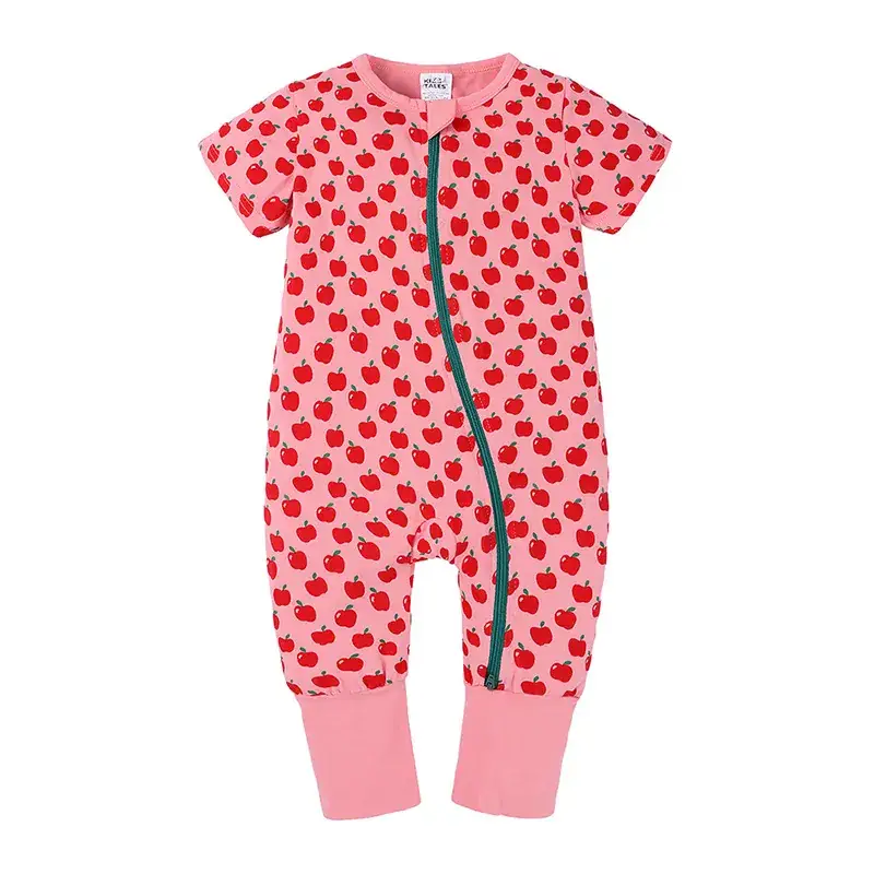 Newborn Pajama Set with Puppy Print Yellow Zipper - Image 9