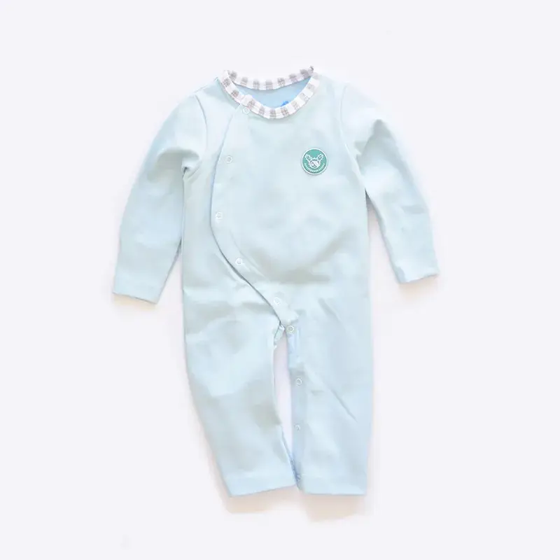 Cotton Two-Wear Romper for Babies Newborns Light Blue - Image 3