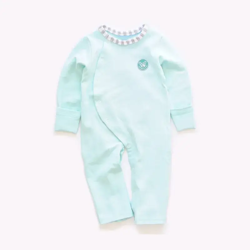 Cotton Two-Wear Romper for Babies Newborns Light Blue - Image 2
