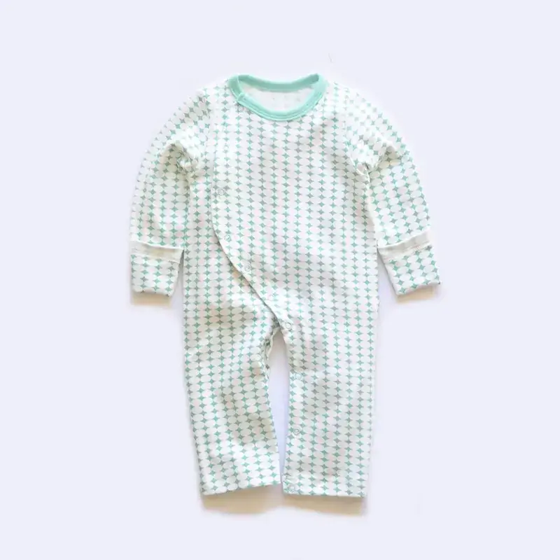 Cotton Two-Wear Romper for Babies Newborns Light Blue - Image 4