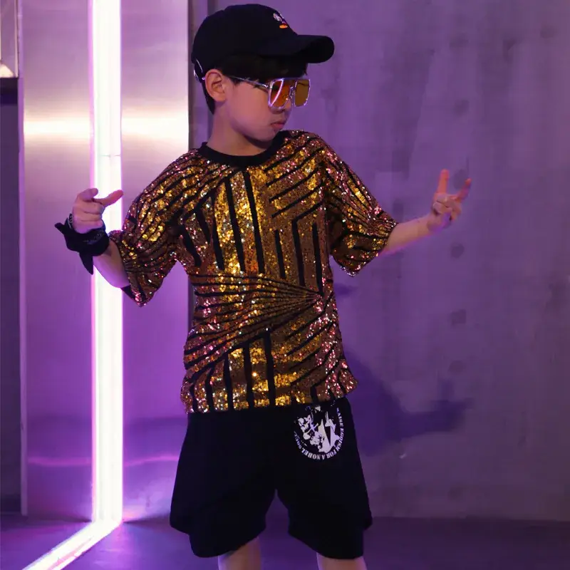 Children's Sequin Jazz Dance Costume Boys Girls