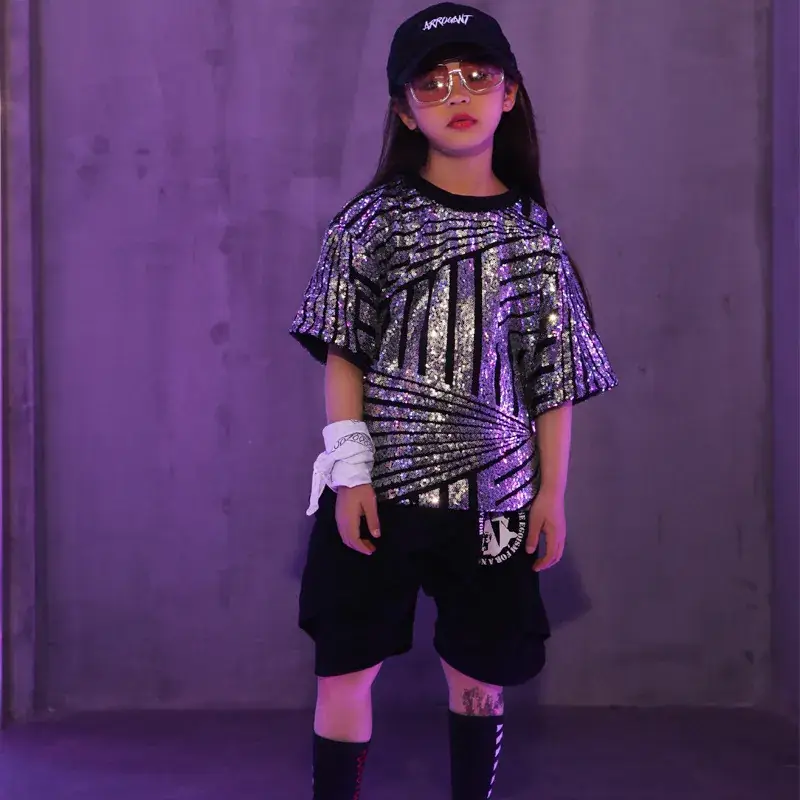 Children's Sequin Jazz Dance Costume Boys Girls
