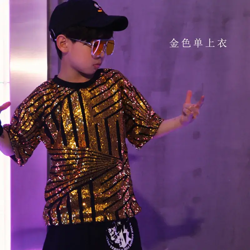 Children's Sequin Jazz Dance Costume Boys Girls