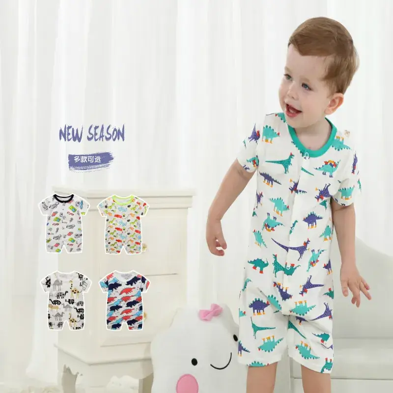 Baby Cartoon Crossbody Jumpsuit Summer Cotton - Image 21