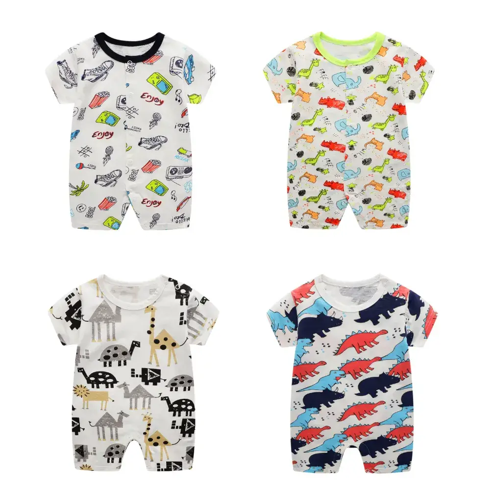 Baby Cartoon Crossbody Jumpsuit Summer Cotton - Image 23