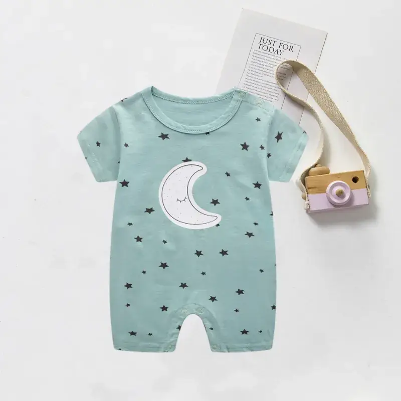 Baby Cartoon Crossbody Jumpsuit Summer Cotton - Image 13