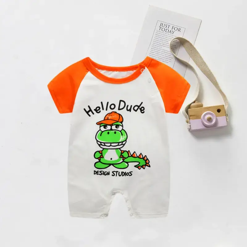 Baby Cartoon Crossbody Jumpsuit Summer Cotton - Image 14