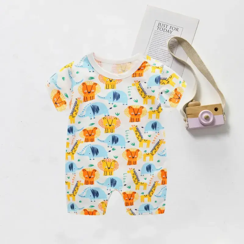 Baby Cartoon Crossbody Jumpsuit Summer Cotton - Image 16