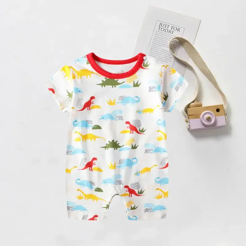 Baby Cartoon Crossbody Jumpsuit Summer Cotton - Image 5