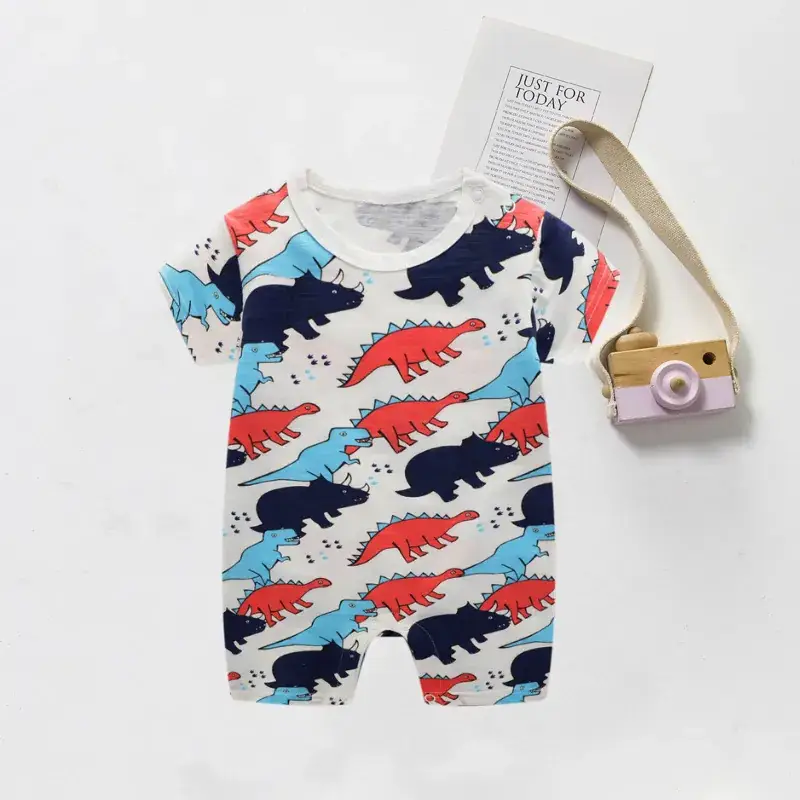 Baby Cartoon Crossbody Jumpsuit Summer Cotton - Image 6
