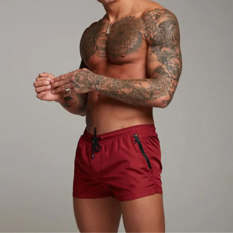 Men's Maroon Quick-Drying Sports Shorts - Image 8