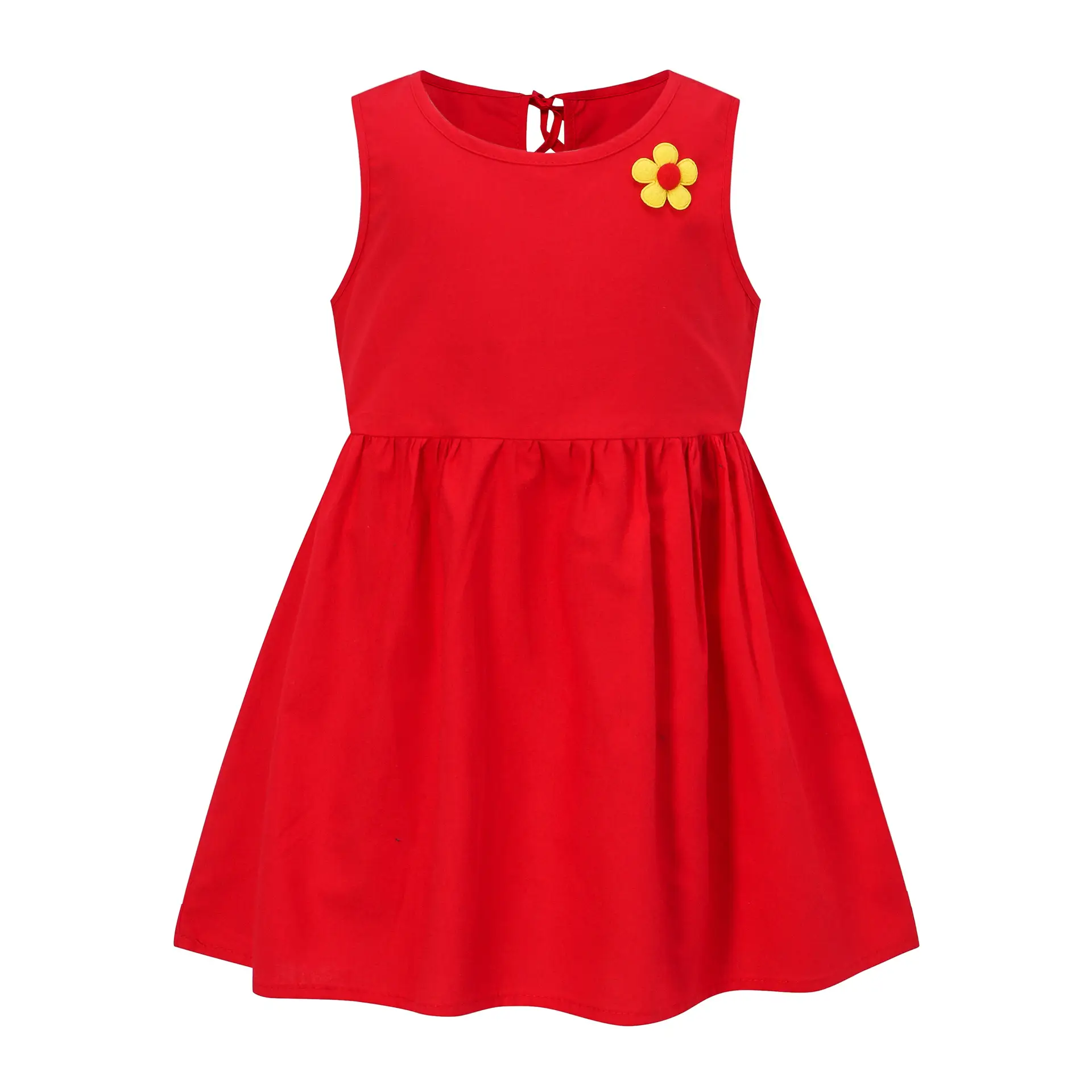 25 Spring Girls Sleeveless Printed Floral Dress