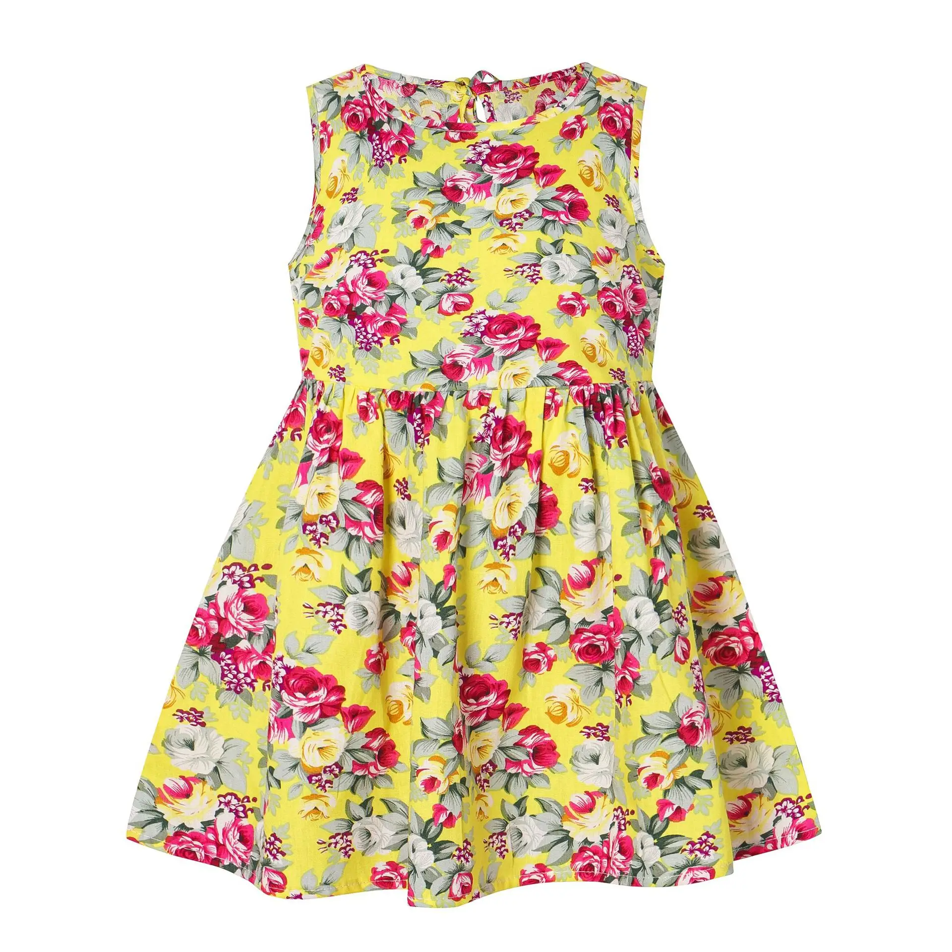 25 Spring Girls Sleeveless Printed Floral Dress — feature 15