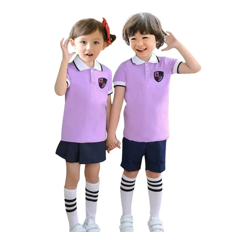Kids Cotton School Suit Light Blue Primary Secondary