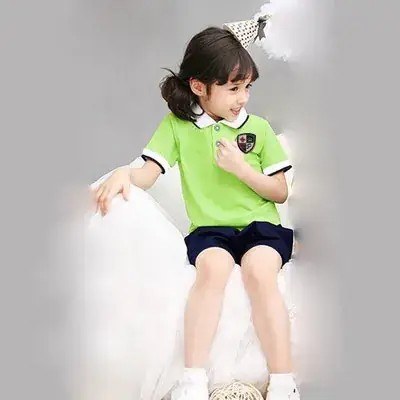 Kids Cotton School Suit Light Blue Primary Secondary