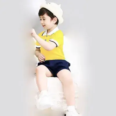 Kids Cotton School Suit Light Blue Primary Secondary