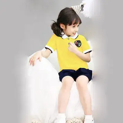 Kids Cotton School Suit Light Blue Primary Secondary