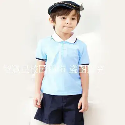 Kids Cotton School Suit Light Blue Primary Secondary