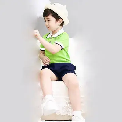 Kids Cotton School Suit Light Blue Primary Secondary
