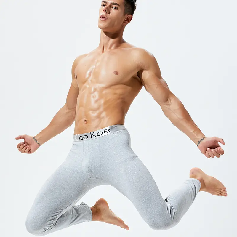Independently Installed Classy German Velvet Men's Warm Pants Men's Velvet Leggings Slim Large Size Autumn and Winter Heated Long Johns for Men