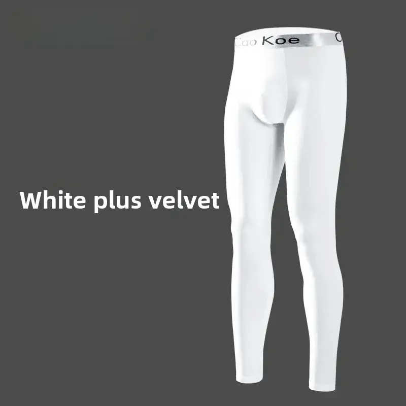 Independently Installed Classy German Velvet Men's Warm Pants Men's Velvet Leggings Slim Large Size Autumn and Winter Heated Long Johns for Men