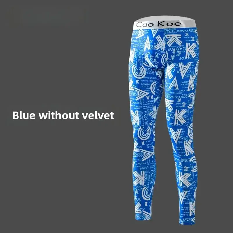 Independently Installed Classy German Velvet Men's Warm Pants Men's Velvet Leggings Slim Large Size Autumn and Winter Heated Long Johns for Men