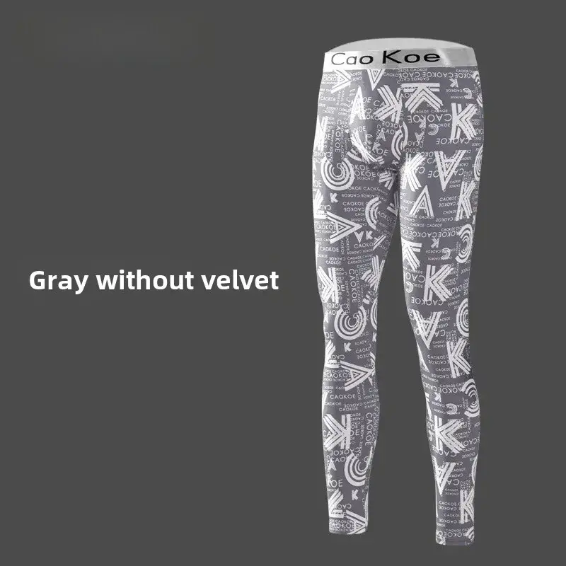 Independently Installed Classy German Velvet Men's Warm Pants Men's Velvet Leggings Slim Large Size Autumn and Winter Heated Long Johns for Men