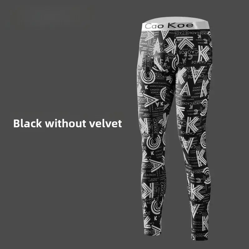 Independently Installed Classy German Velvet Men's Warm Pants Men's Velvet Leggings Slim Large Size Autumn and Winter Heated Long Johns for Men