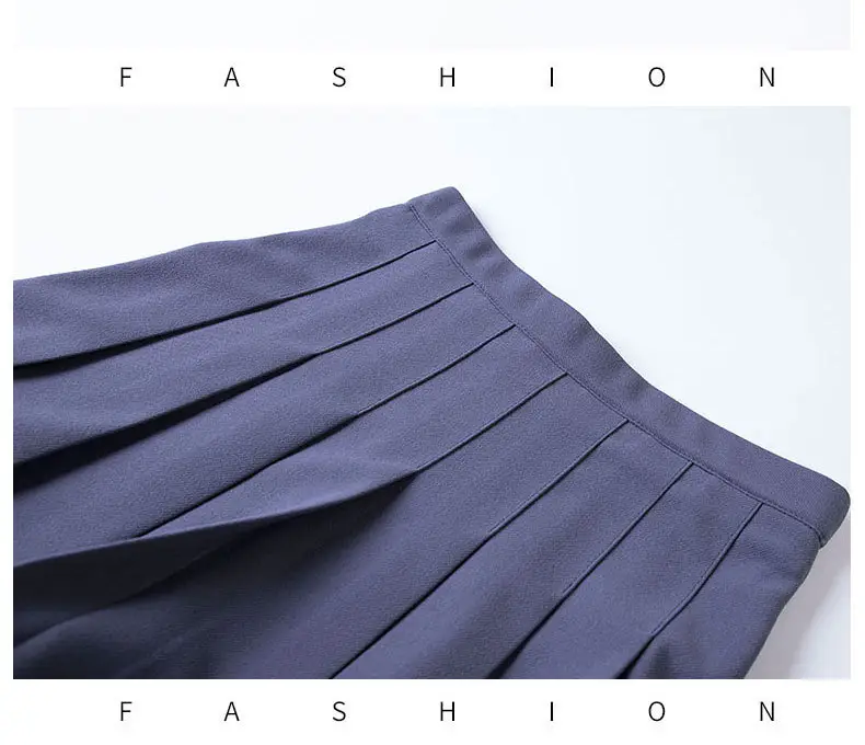 Black Pleated Girl Skirt 2022 New Student Women — feature 12